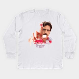 Her, a Spike Jonze love story Kids Long Sleeve T-Shirt